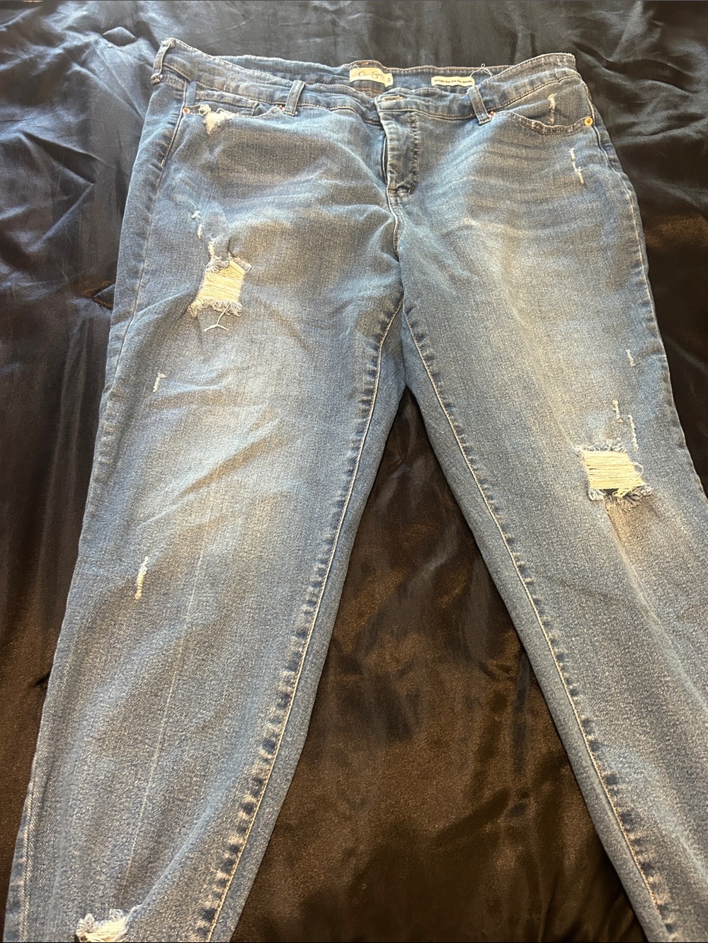 Classic Distressed Women's Blue Jeans